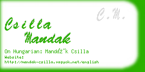 csilla mandak business card